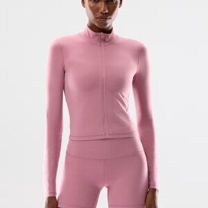 NWT Aritzia GOLDEN BUTTER New Limit Zip-Up Frozen Berry L